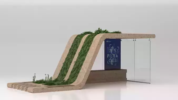 Busstop small 3D model
