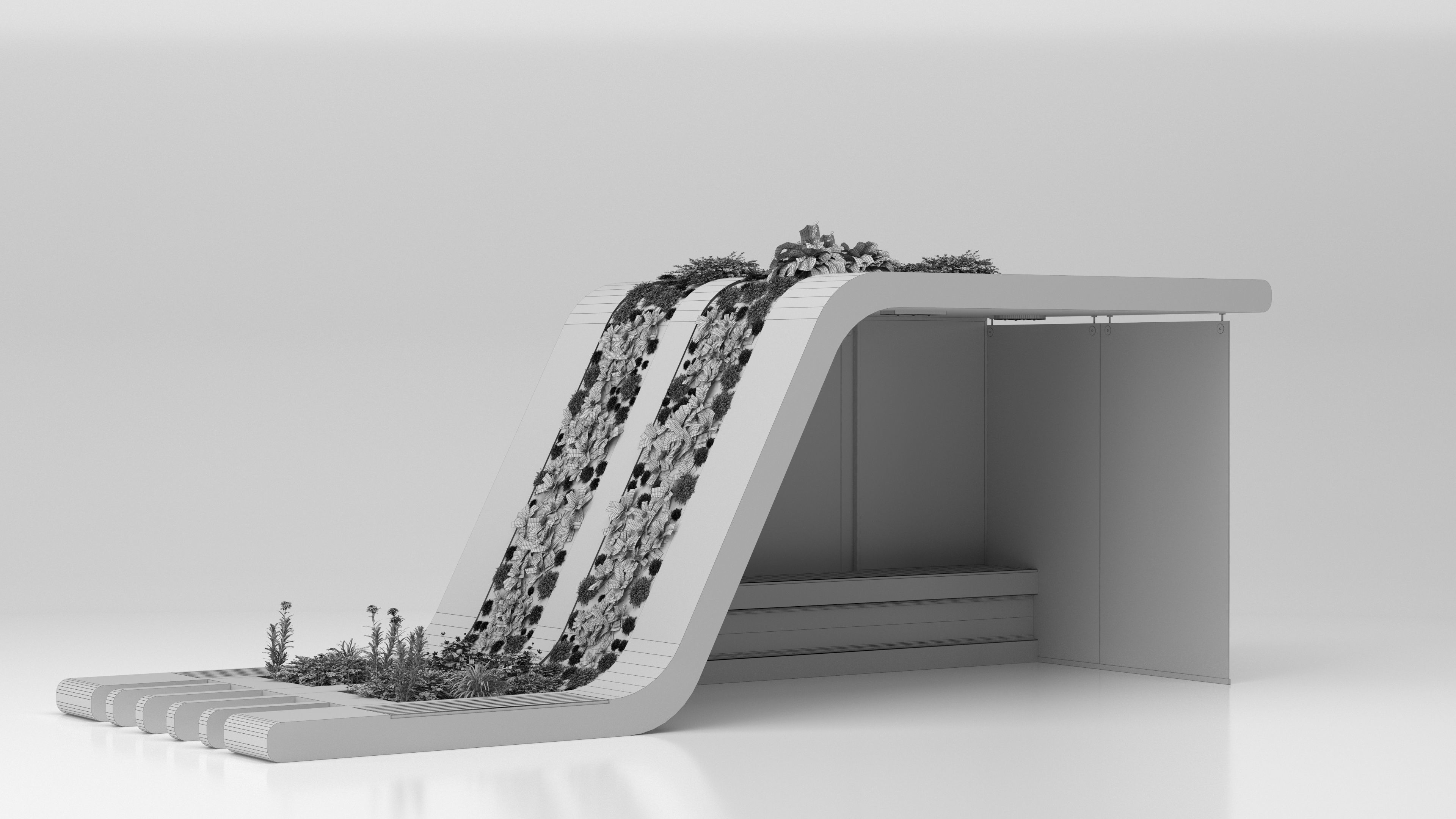 Busstop small 3D model_1