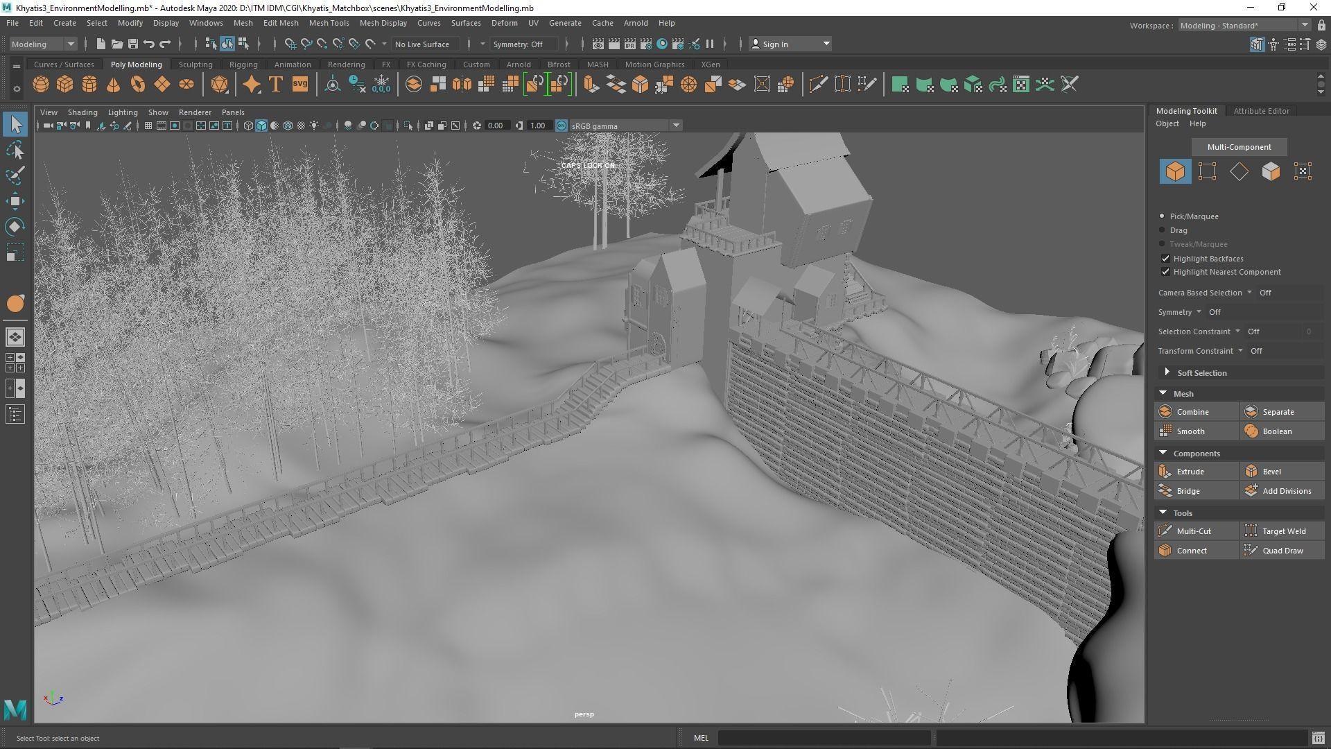 Environment modelling Low-poly 3D model_2
