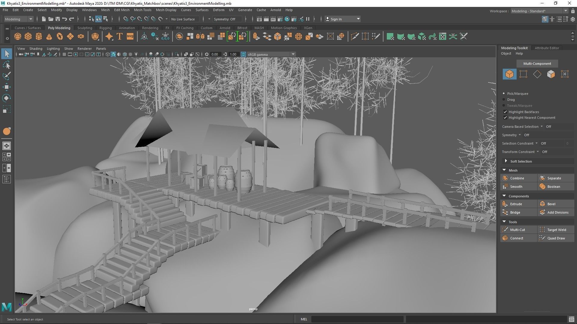 Environment modelling Low-poly 3D model_6
