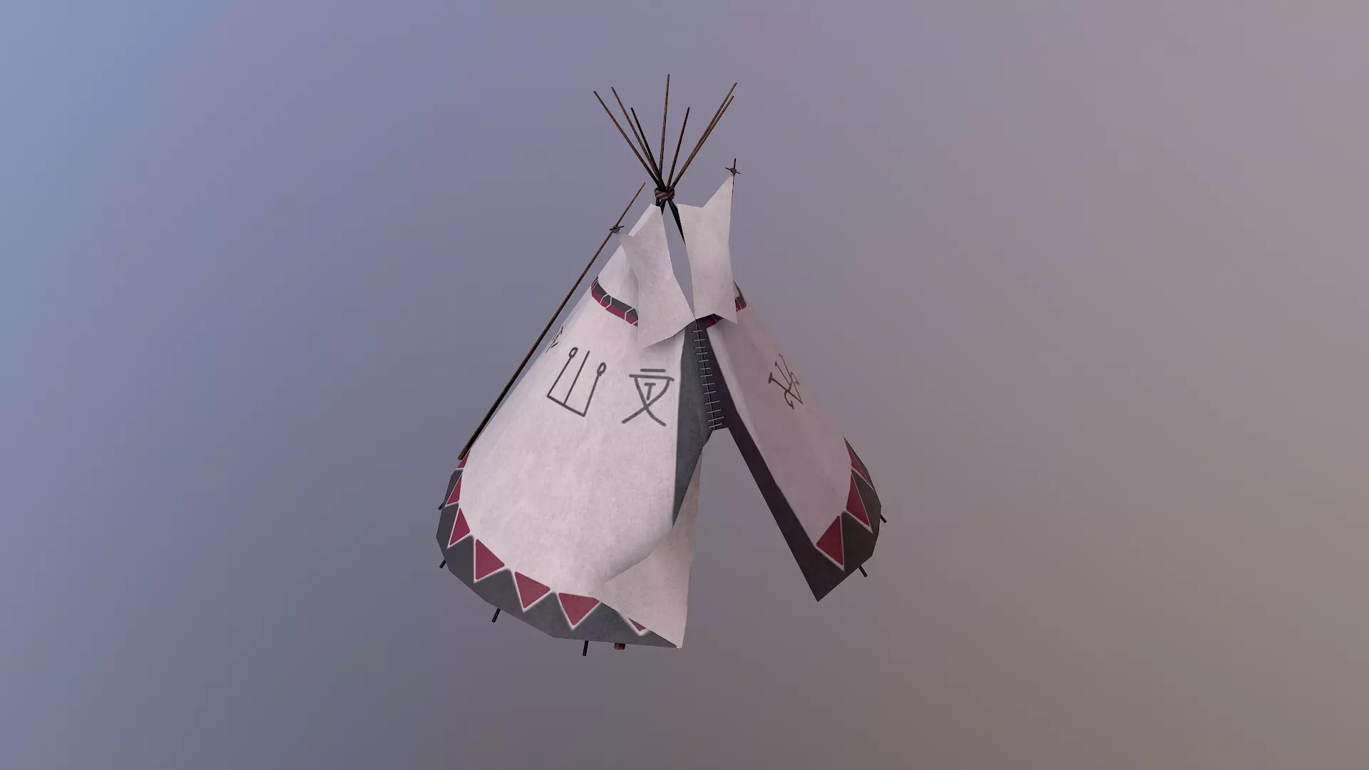Shaman Tent Low-poly 3D model