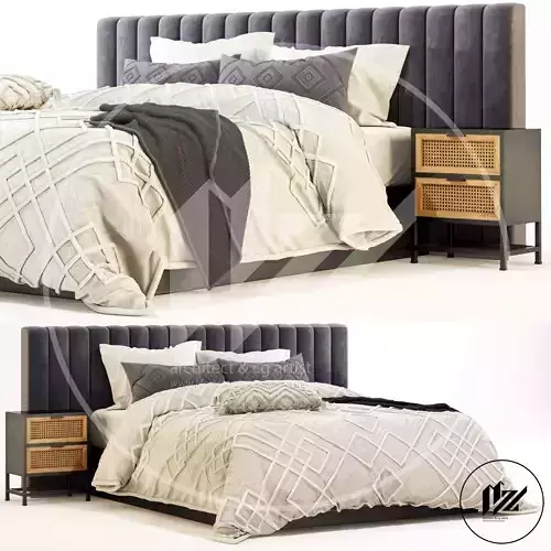 Linen house Bed 3D model 3D model