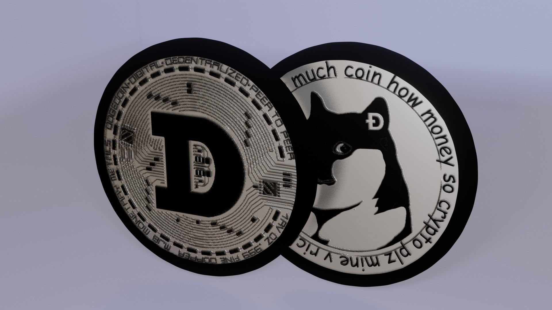 3D printable Dogecoin 3D print model_2