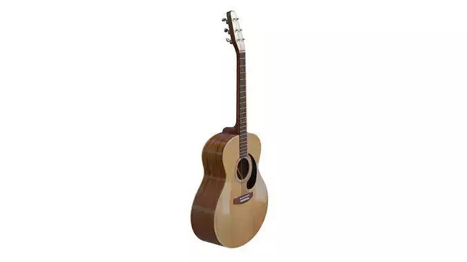 Acoustic guitar with image textures