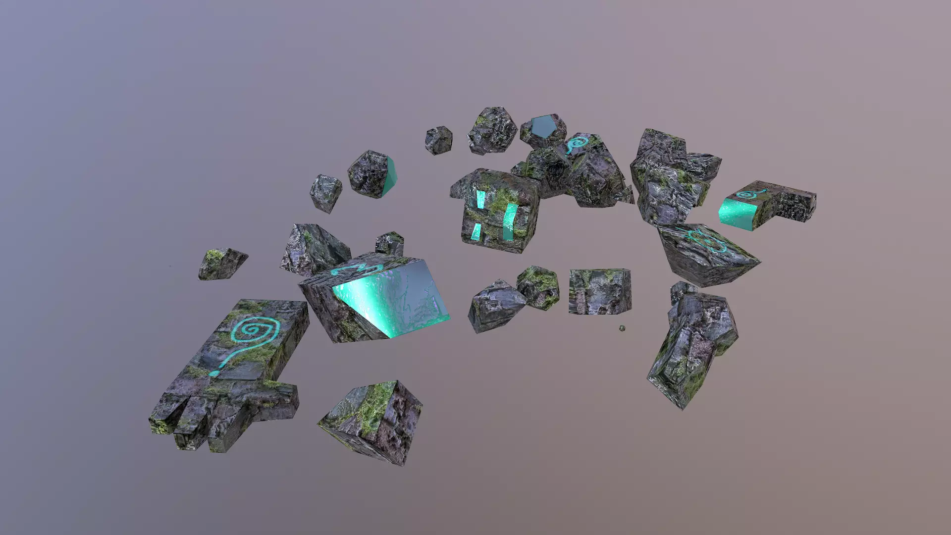 Shattered Golem  Free low-poly 3D model_0