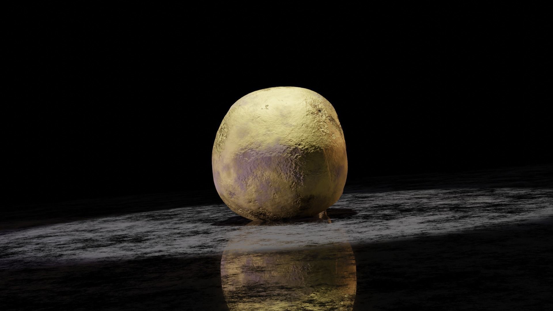 Golden skull 3D model_5