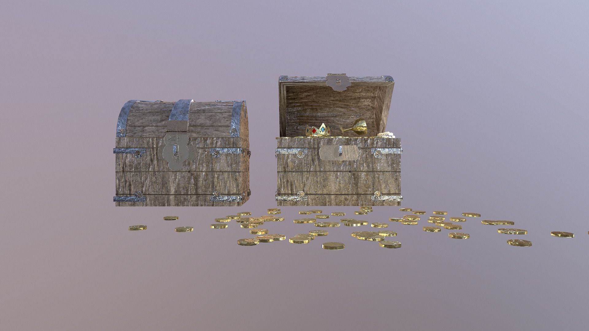 Treasure Chest Free 3D model_5