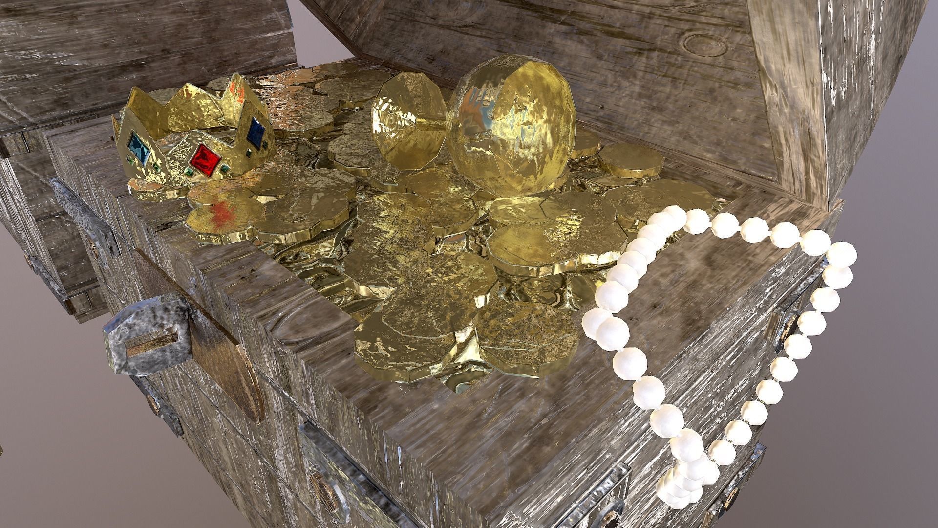 Treasure Chest Free 3D model_2