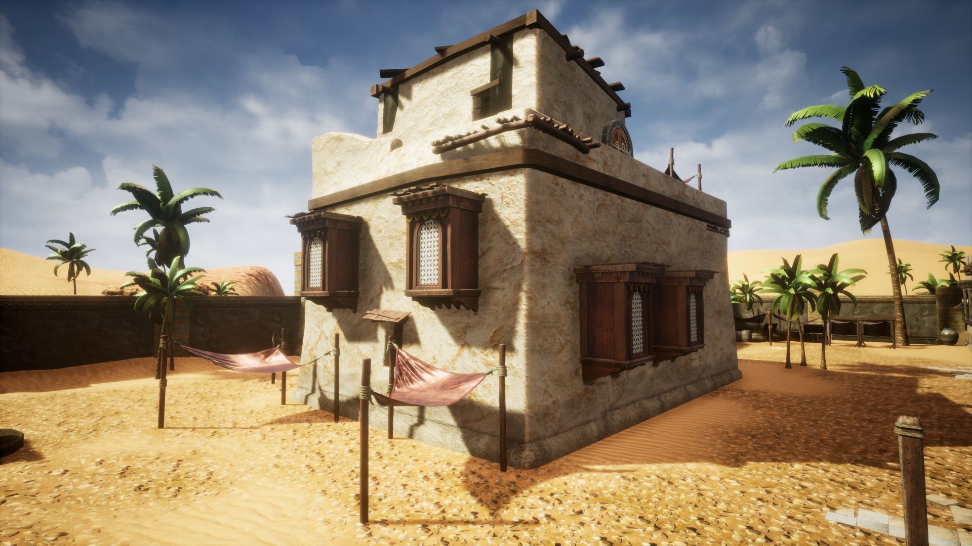 Desert Oasis Unreal Engine Low-poly 3D model_7