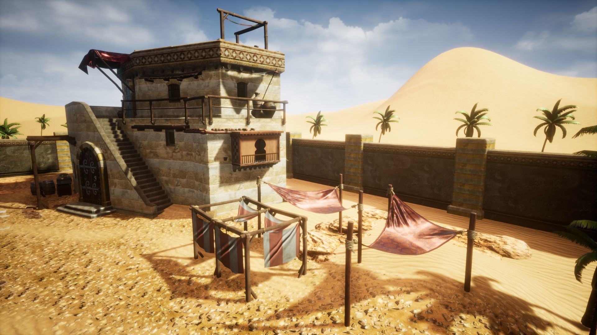 Desert Oasis Unreal Engine Low-poly 3D model_9