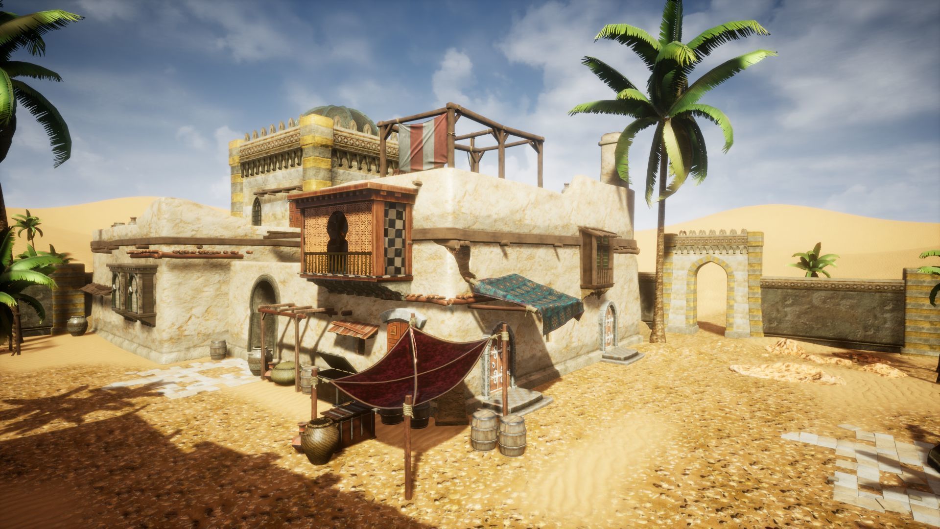 Desert Oasis Unreal Engine Low-poly 3D model_10