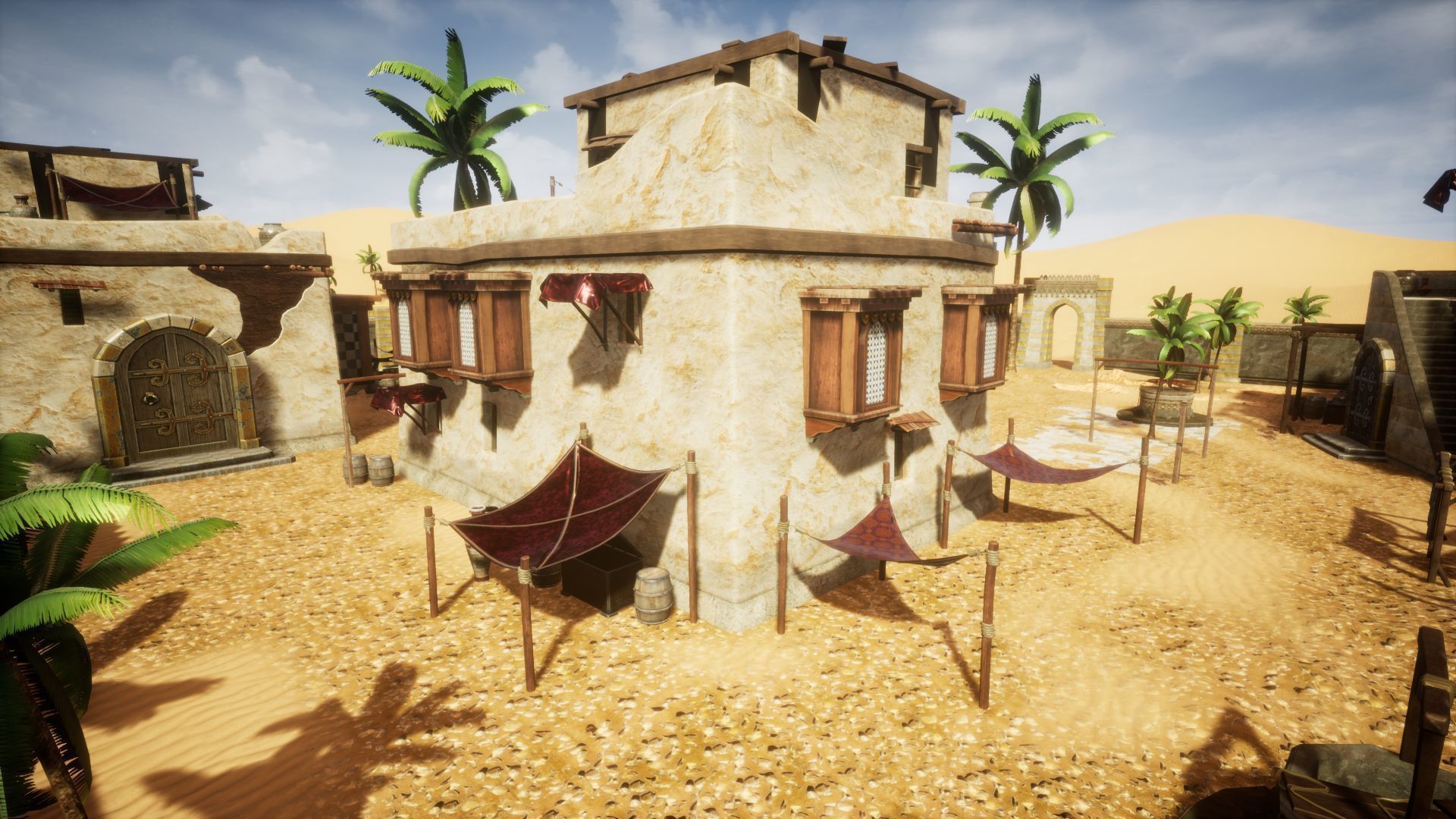 Desert Oasis Unreal Engine Low-poly 3D model_5