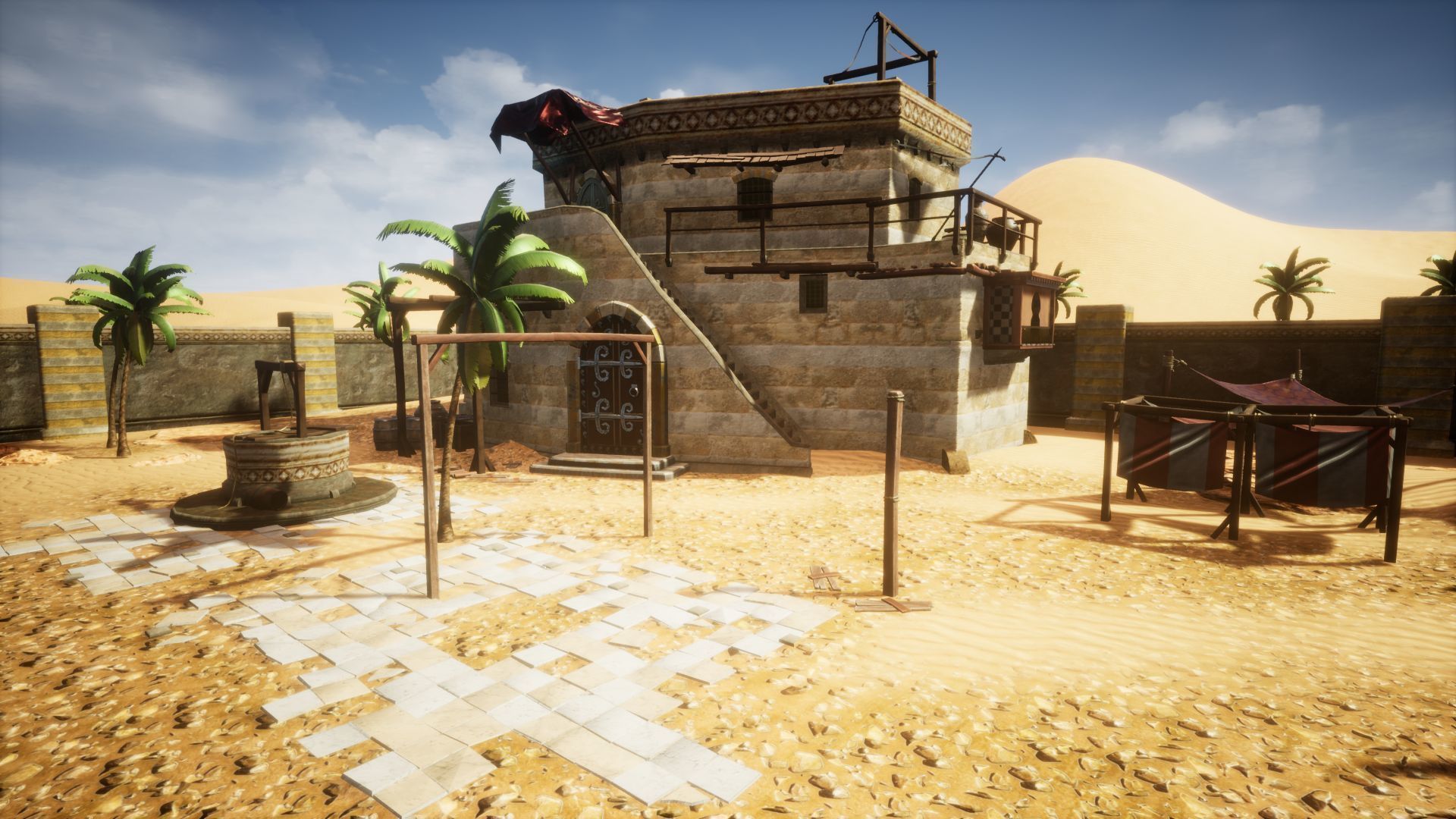 Desert Oasis Unreal Engine Low-poly 3D model_8