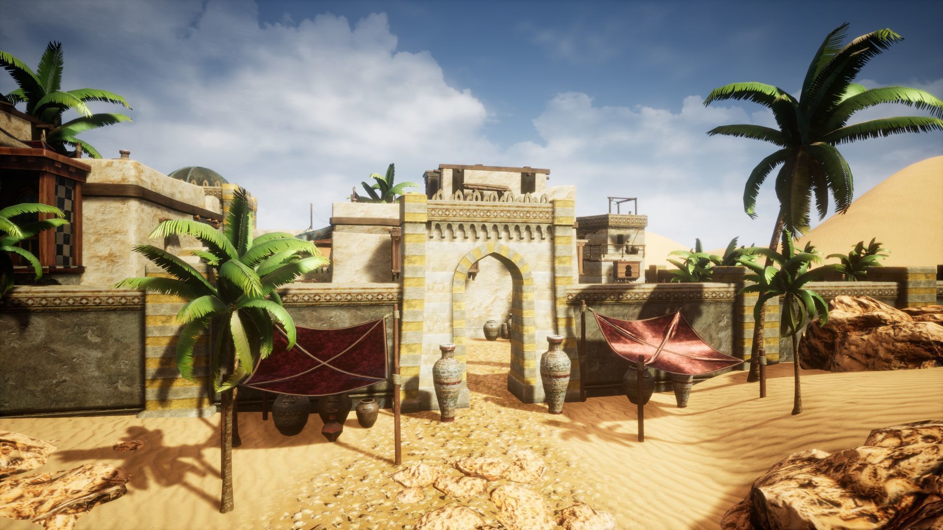 Desert Oasis Unreal Engine Low-poly 3D model_2