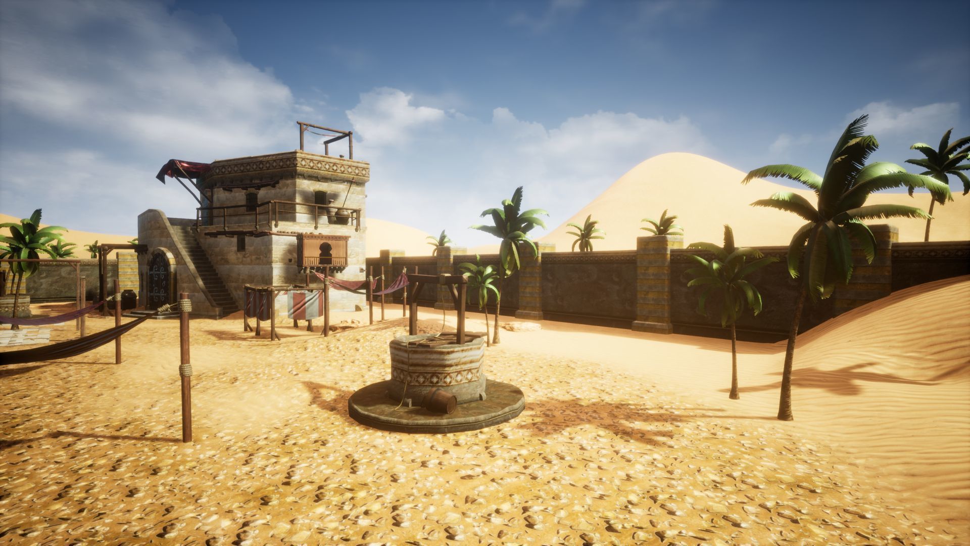Desert Oasis Unreal Engine Low-poly 3D model_6