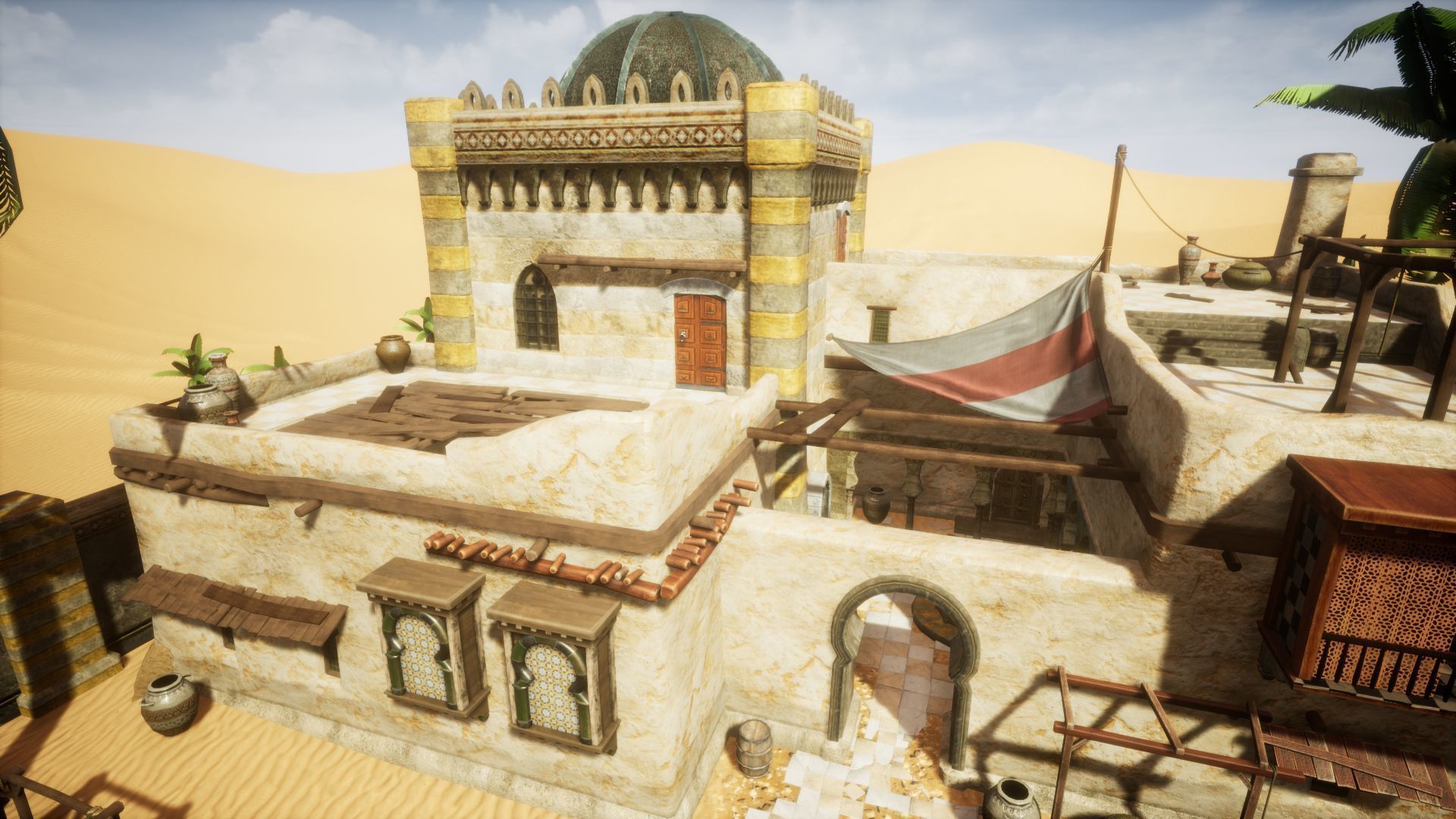 Desert Oasis Unreal Engine Low-poly 3D model_13