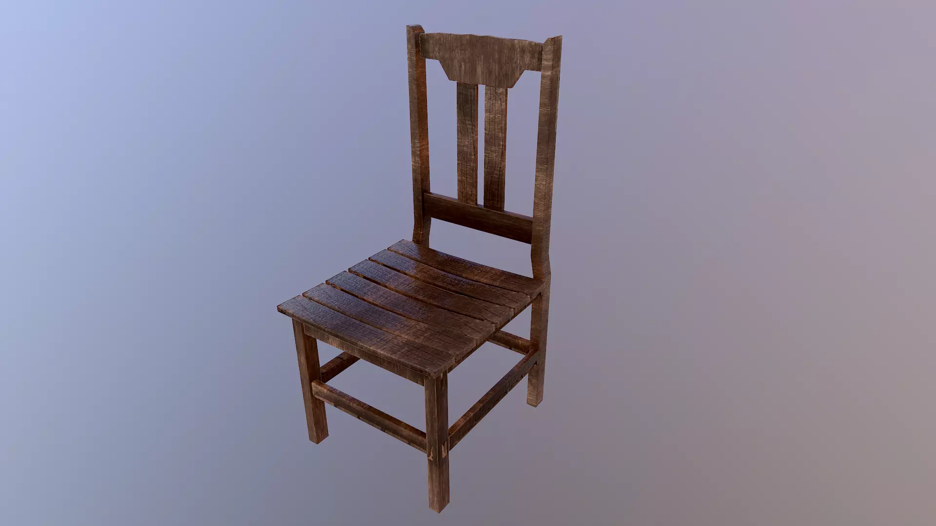 Old Chair Free low-poly 3D model