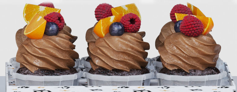 Set of desserts 3D model_3