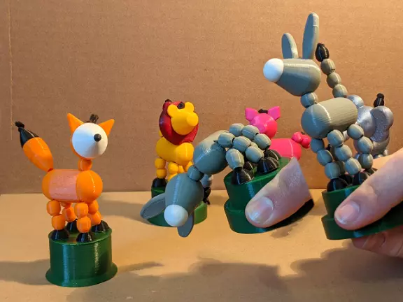 Collapsing Animal Toys Free 3D print model