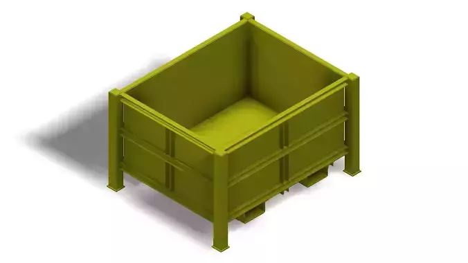 Steel transport case 3D model