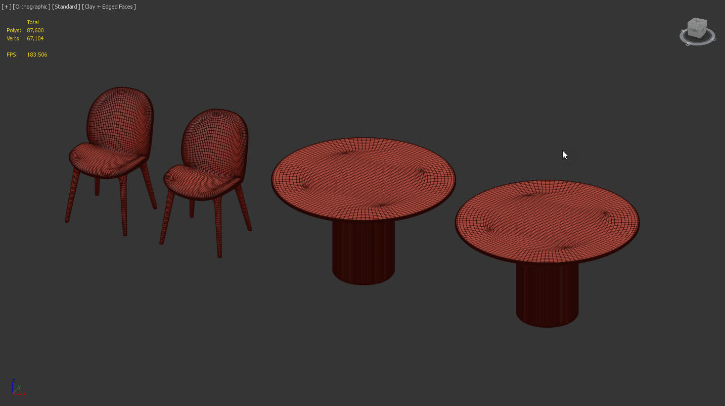 Dinning Set by Vipp 3D model_13