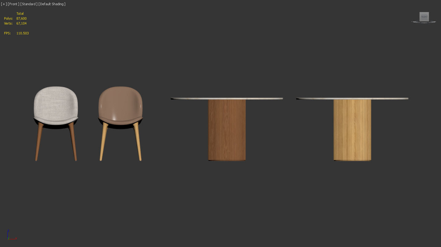 Dinning Set by Vipp 3D model_9