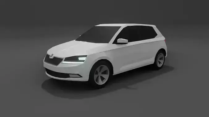 Skoda Fabia low poly 3D model