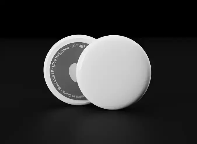 Apple AirTags in Official Design Low-poly 3D model