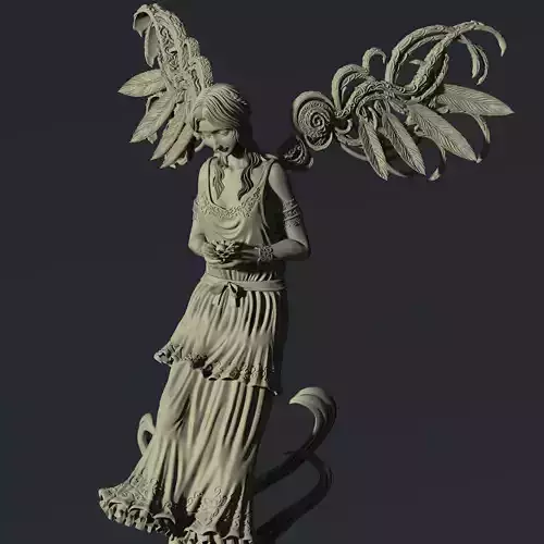 3D Game Assets 3D Printed Models Angel Figures 3D print model