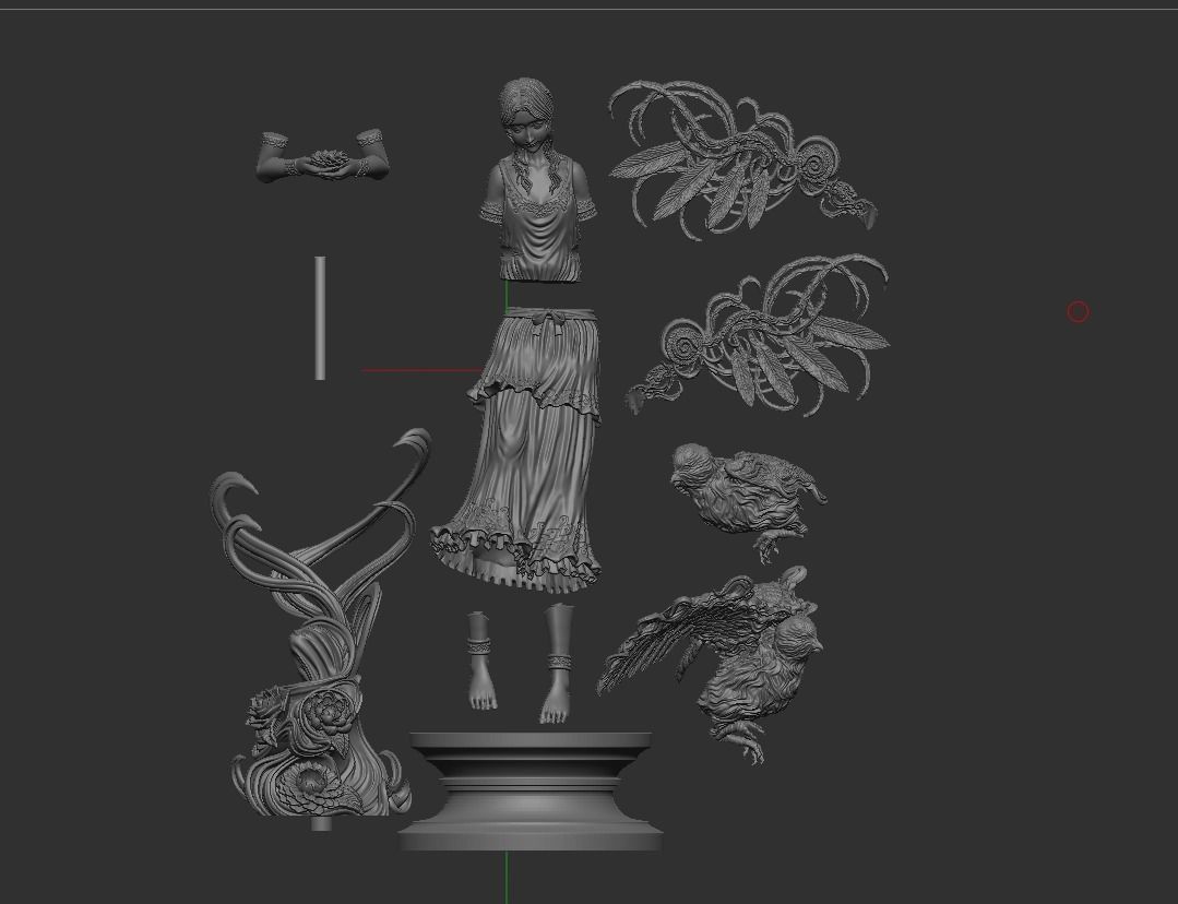 3D Game Assets 3D Printed Models Angel Figures 3D print model_5