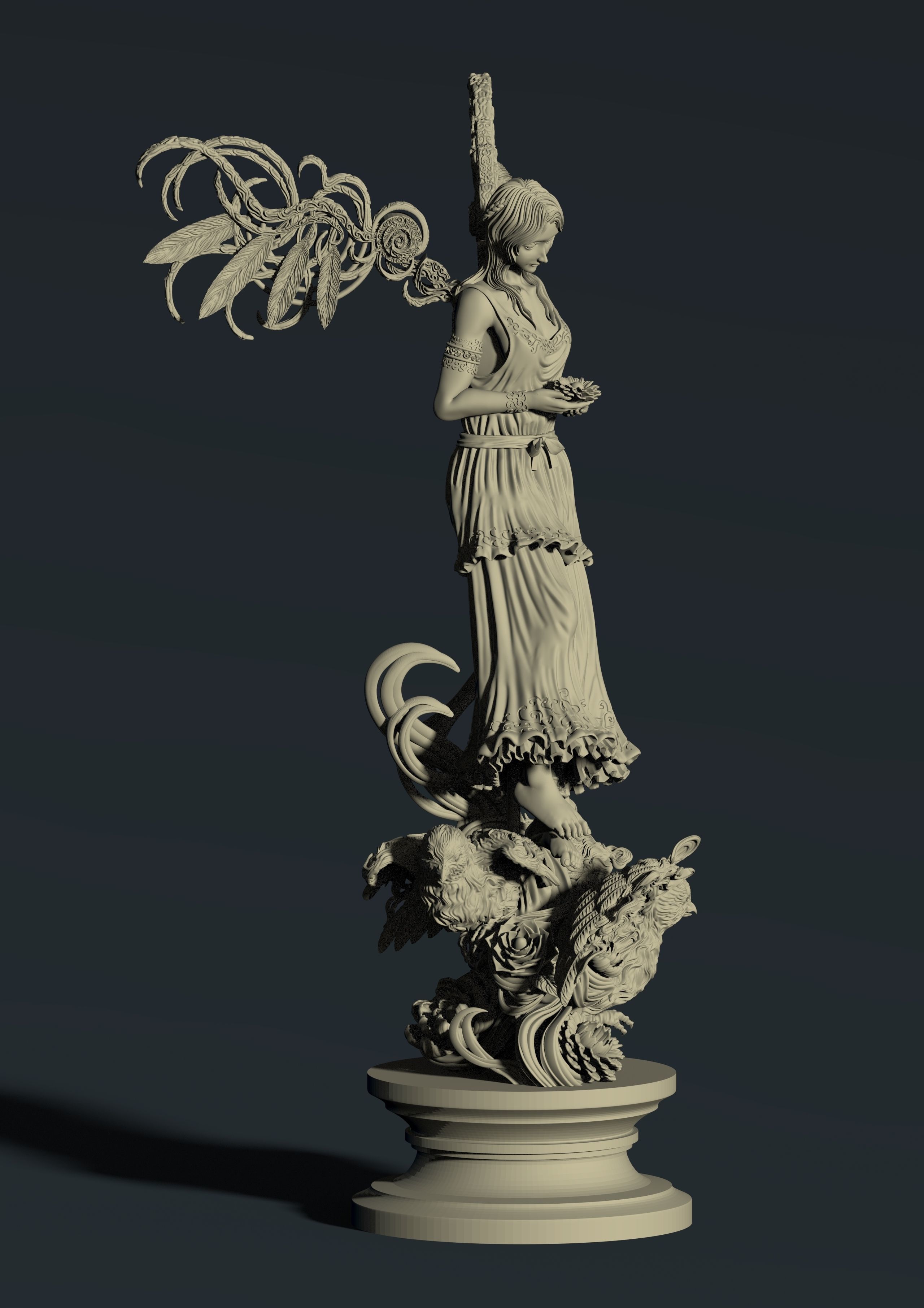 3D Game Assets 3D Printed Models Angel Figures 3D print model_2