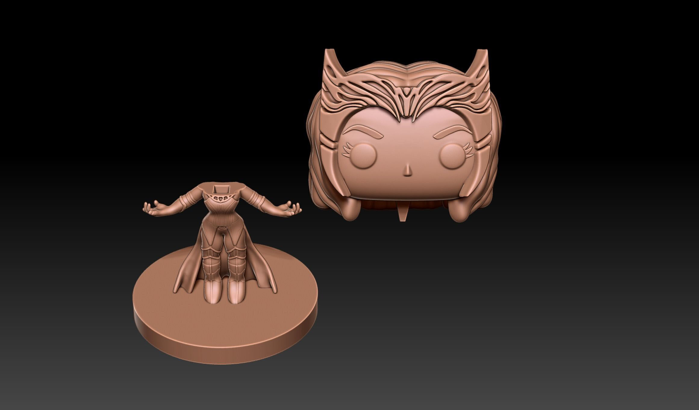 Scarlet Witch - Wanda Maximoff- Funko Pop 3D print model_5