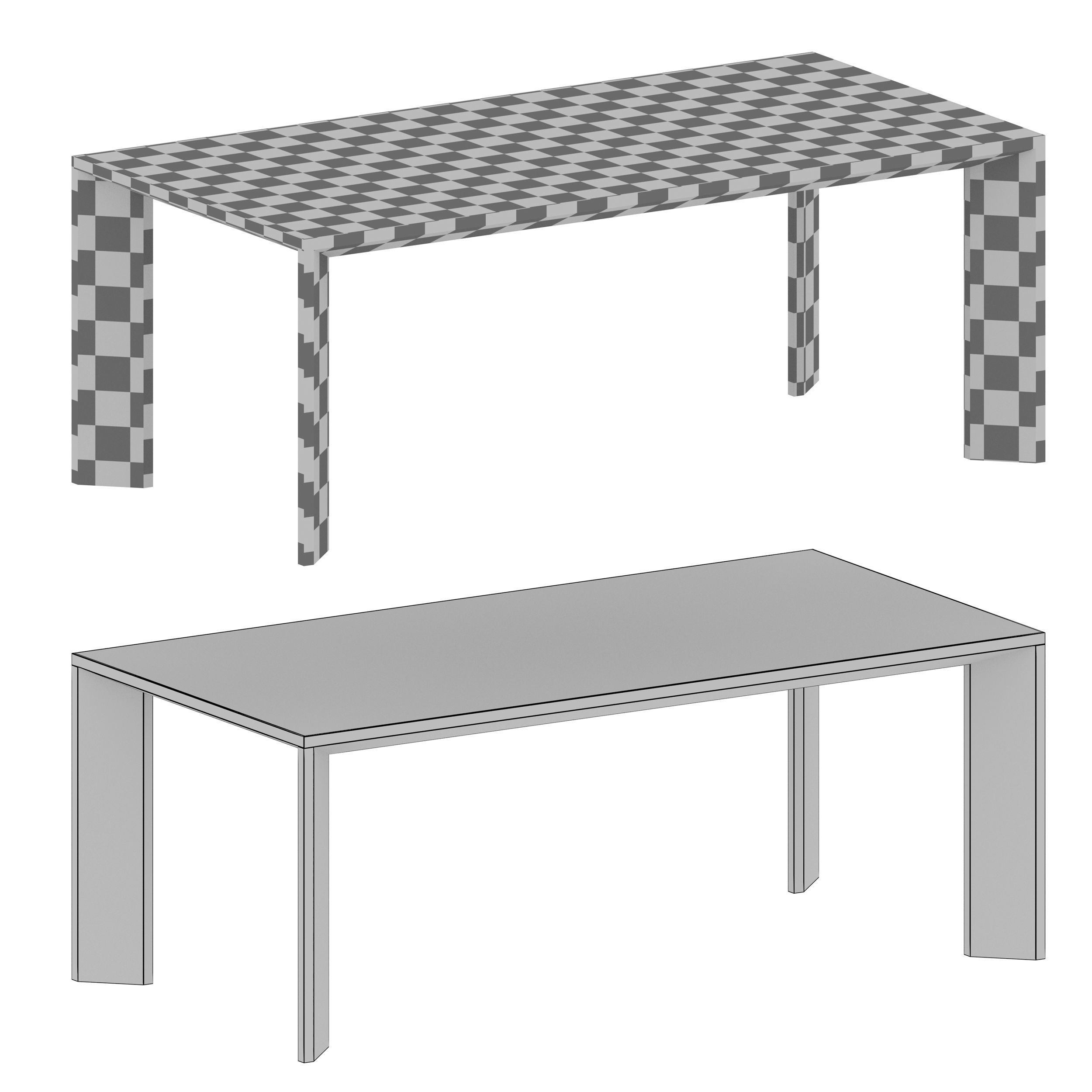 Nahla Dining Table Crate and Barrel 3D model_10
