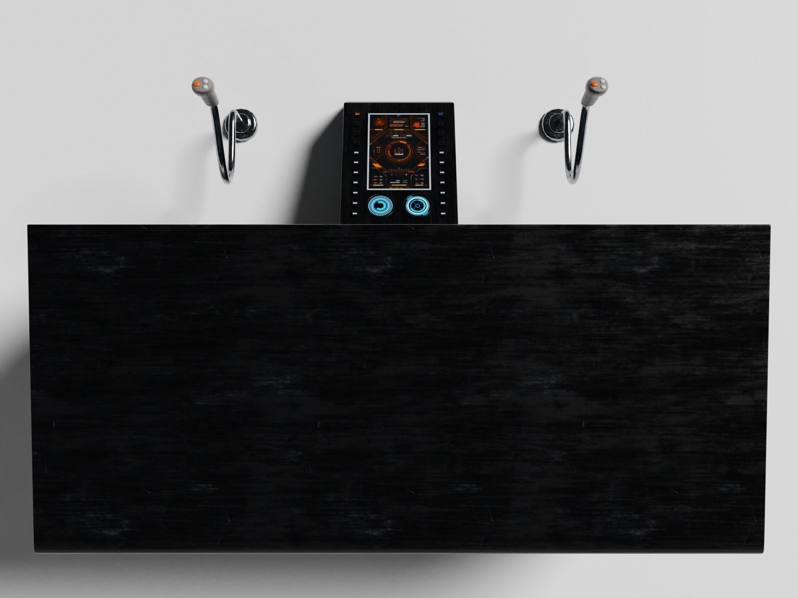 Aircraft cockpit control panel 2 3D model_5