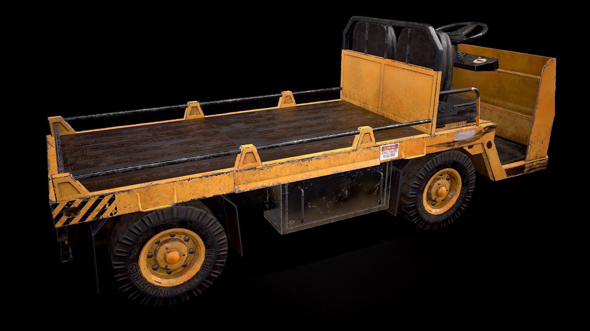 Loader truck Low-poly 3D model_3