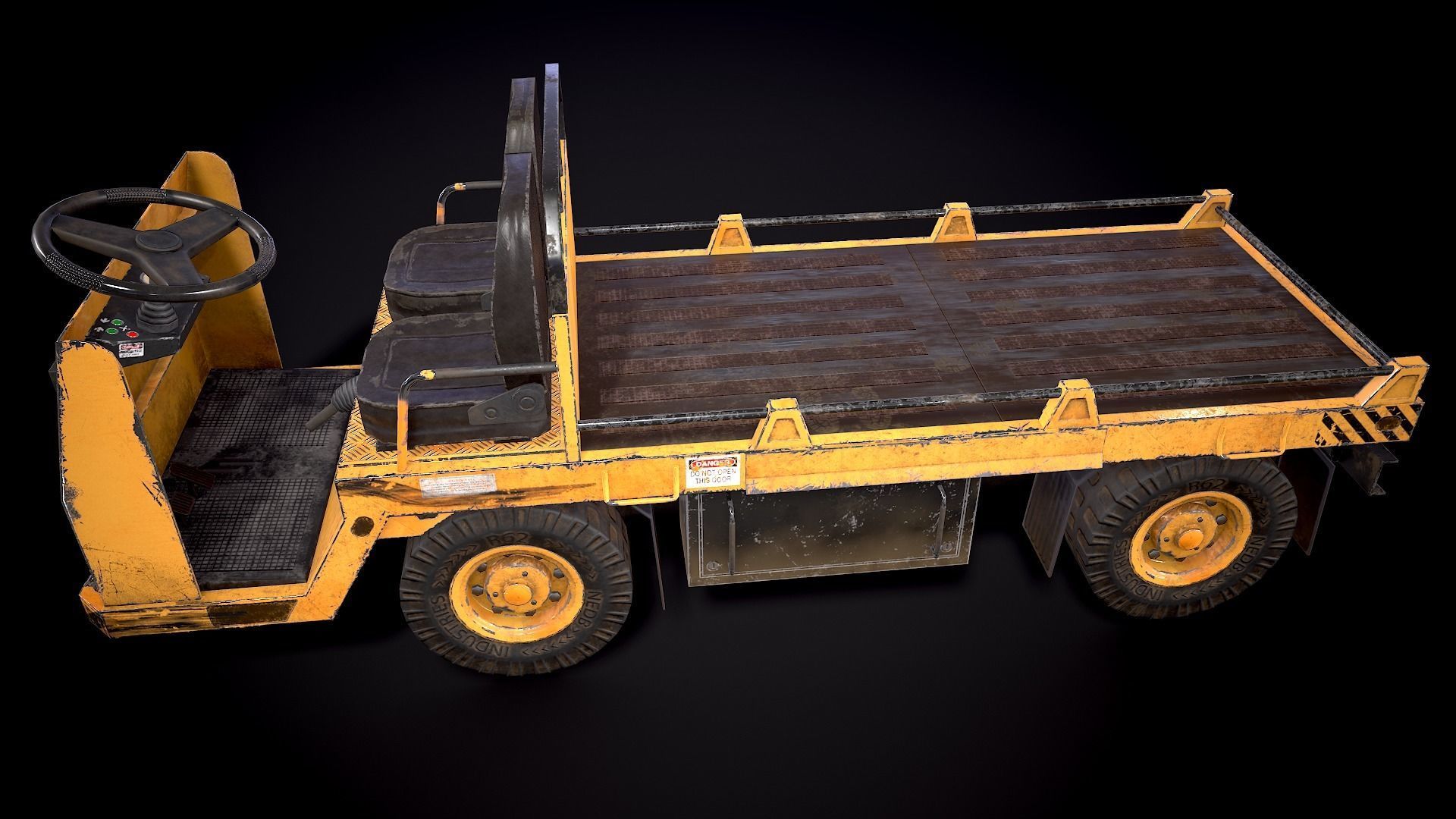 Loader truck Low-poly 3D model_1