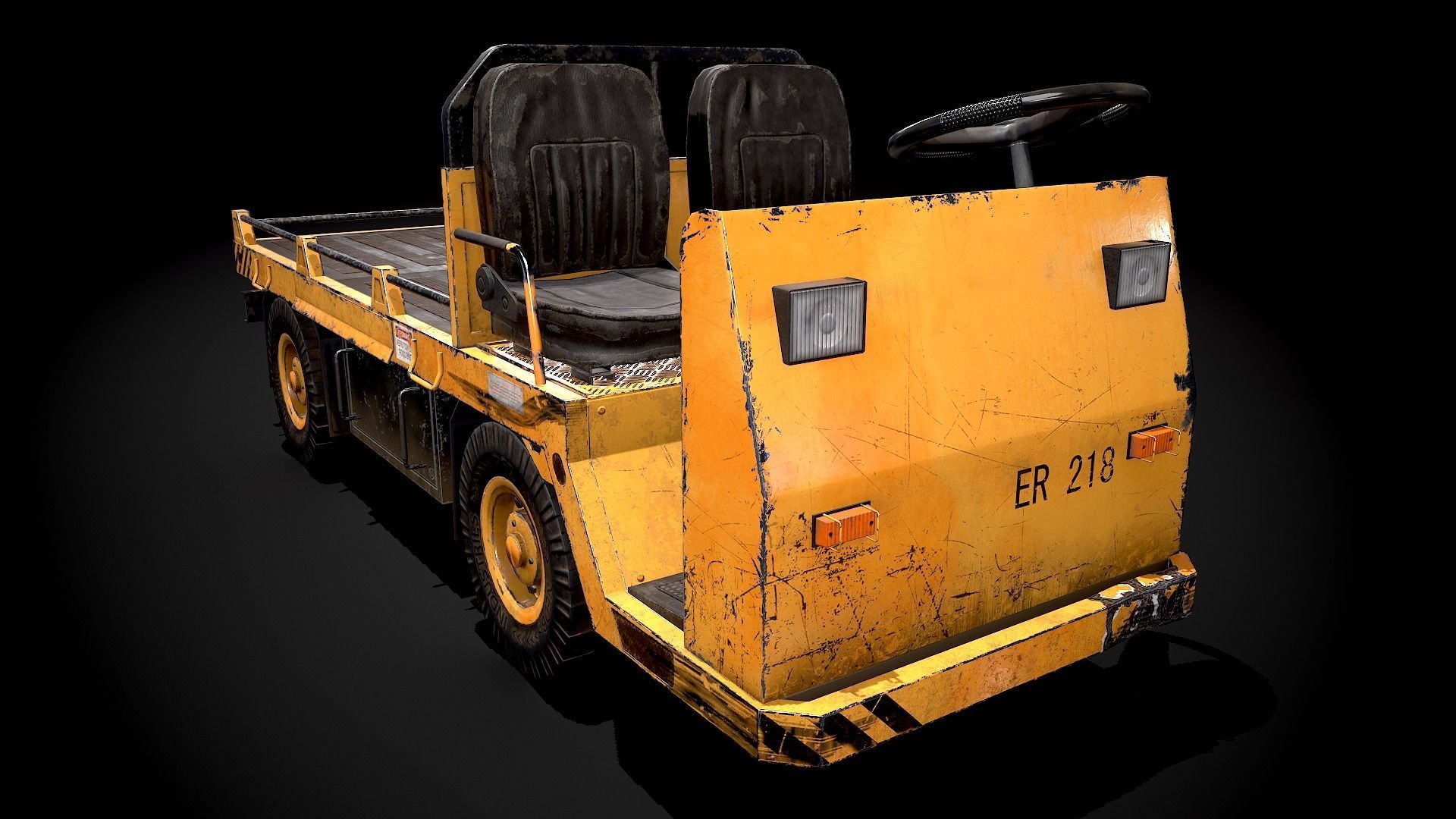 Loader truck Low-poly 3D model_2