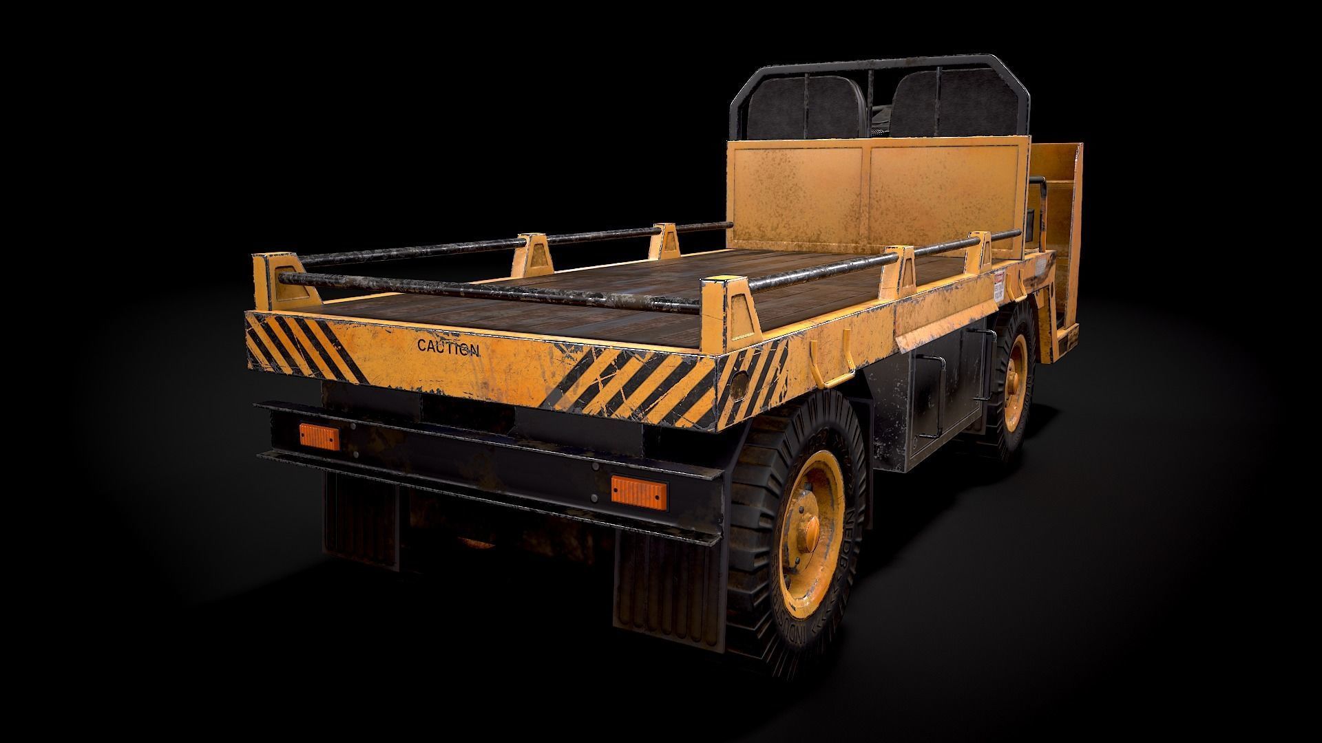 Loader truck Low-poly 3D model_5