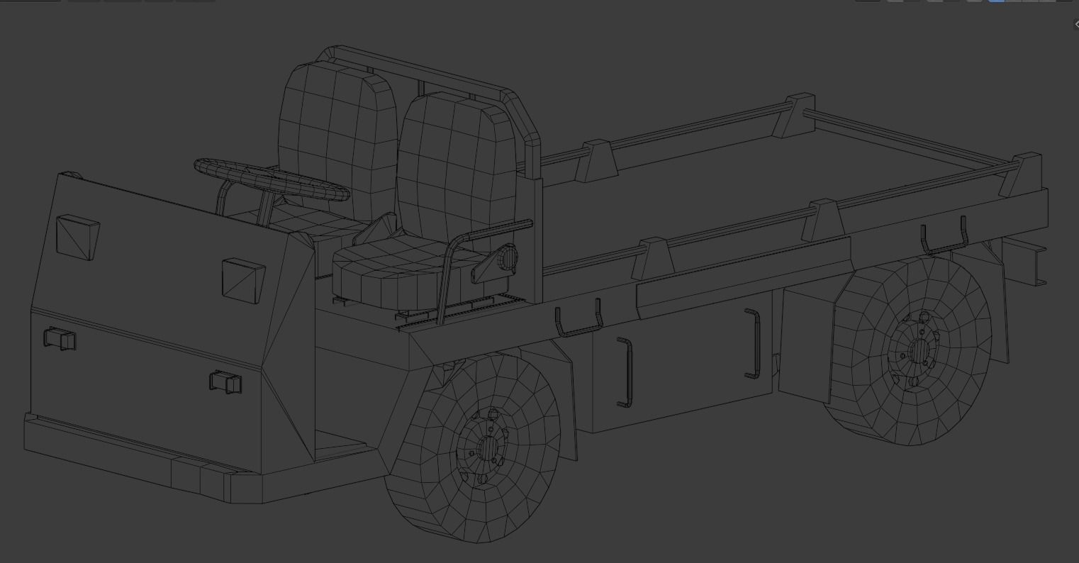 Loader truck Low-poly 3D model_7