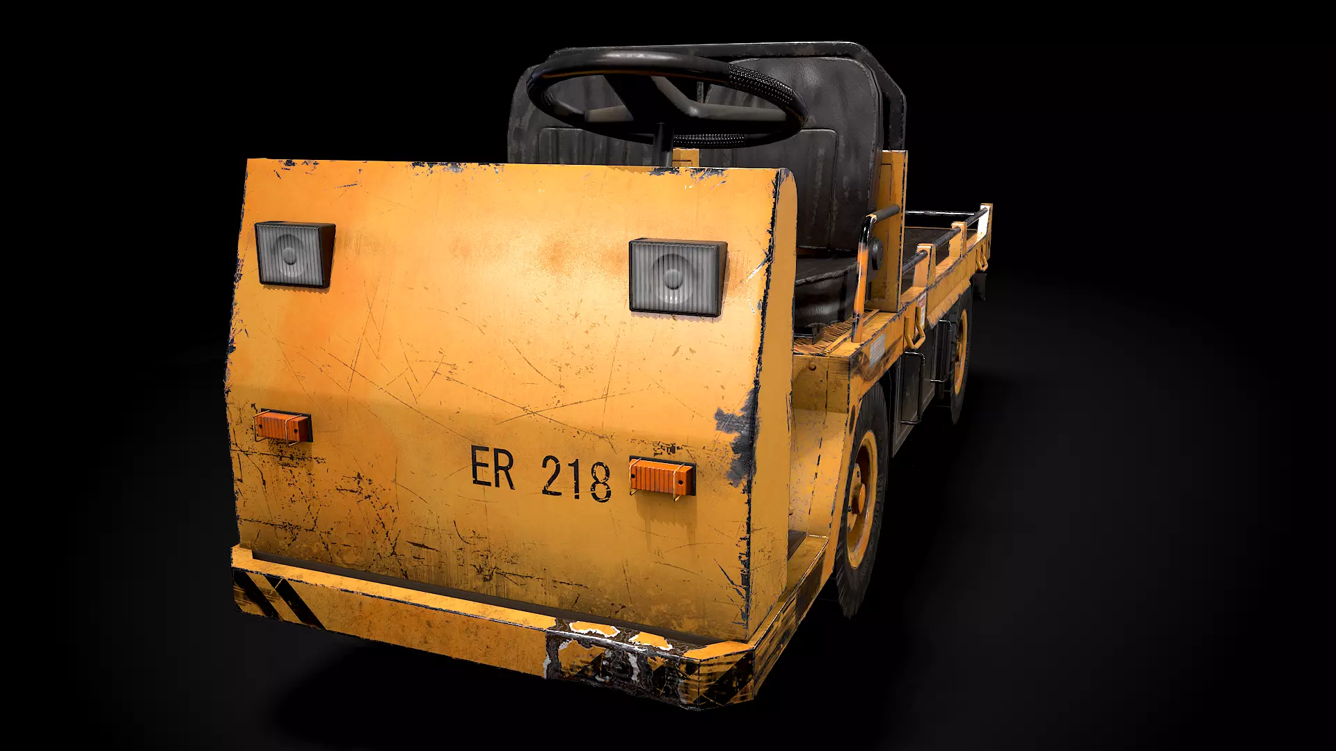 Loader truck Low-poly 3D model_0