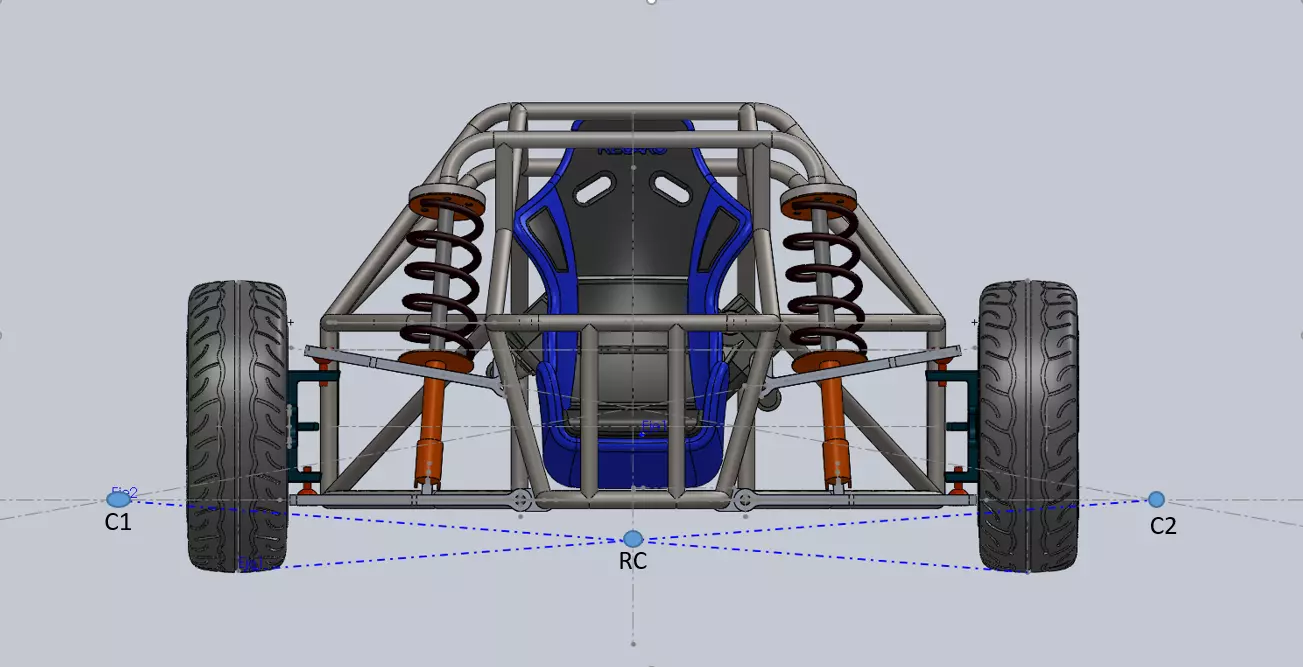 carro dune buggy with front and rear axles 3D model