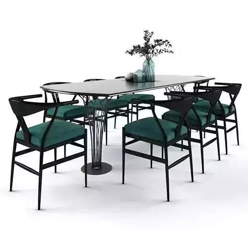 Dining table and chair