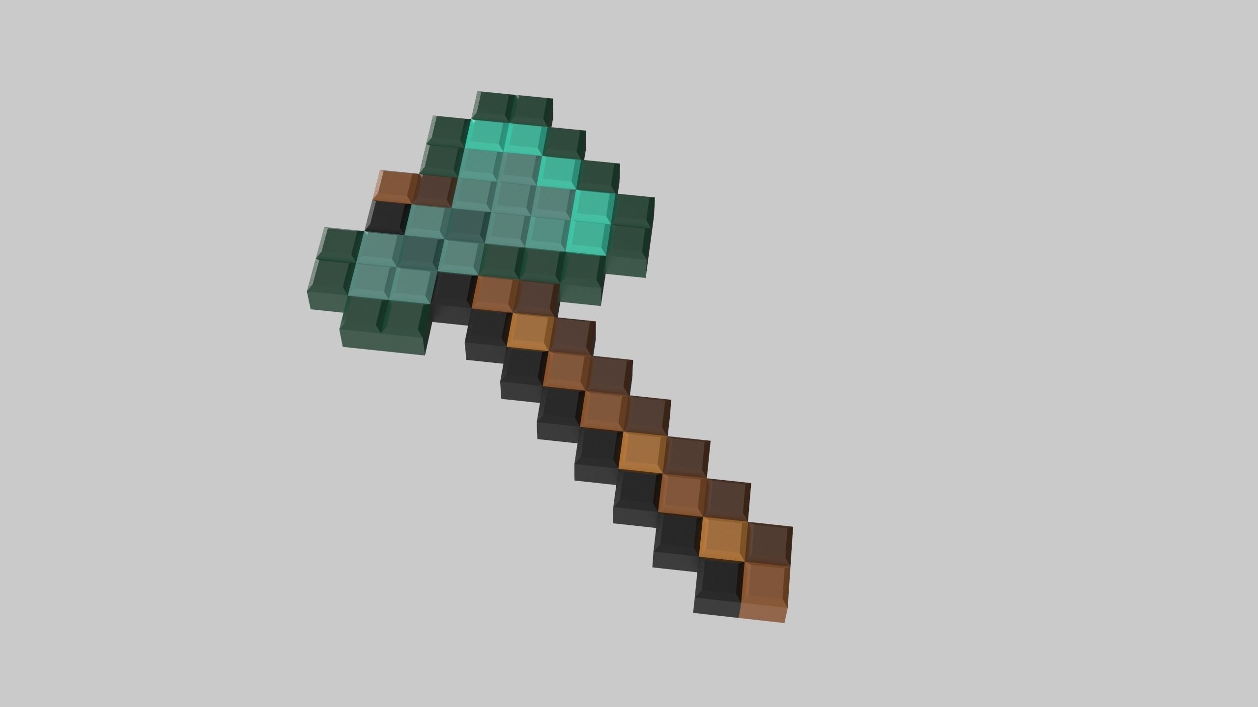 Minecraft Axe for 3d  print cosplay weapon  3D print model_3