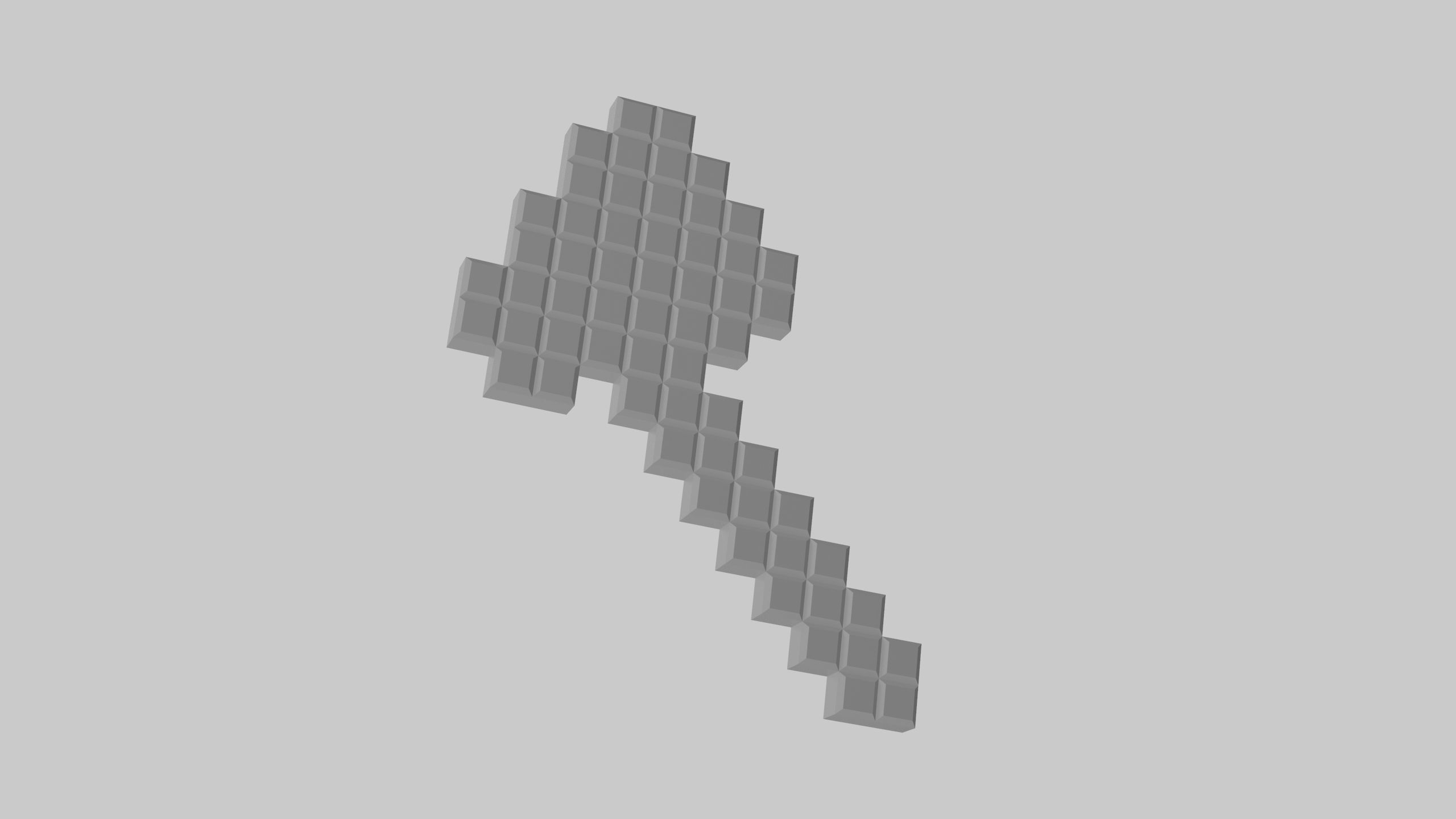 Minecraft Axe for 3d  print cosplay weapon  3D print model_4