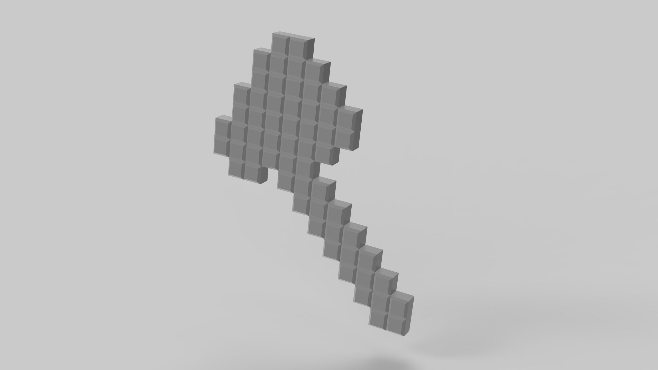 Minecraft Axe for 3d  print cosplay weapon  3D print model_5