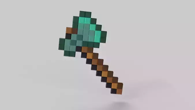 Minecraft Axe for 3d  print cosplay weapon 