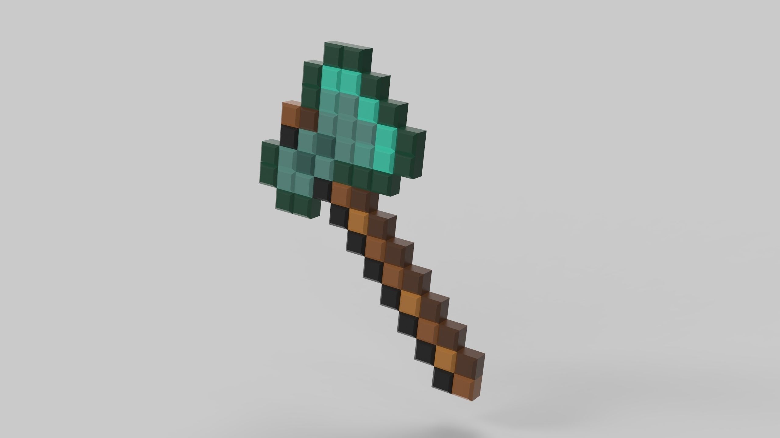 Minecraft Axe for 3d  print cosplay weapon  3D print model_1