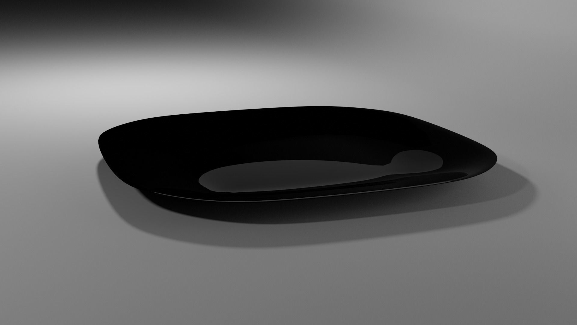 Black plate 3D model_3
