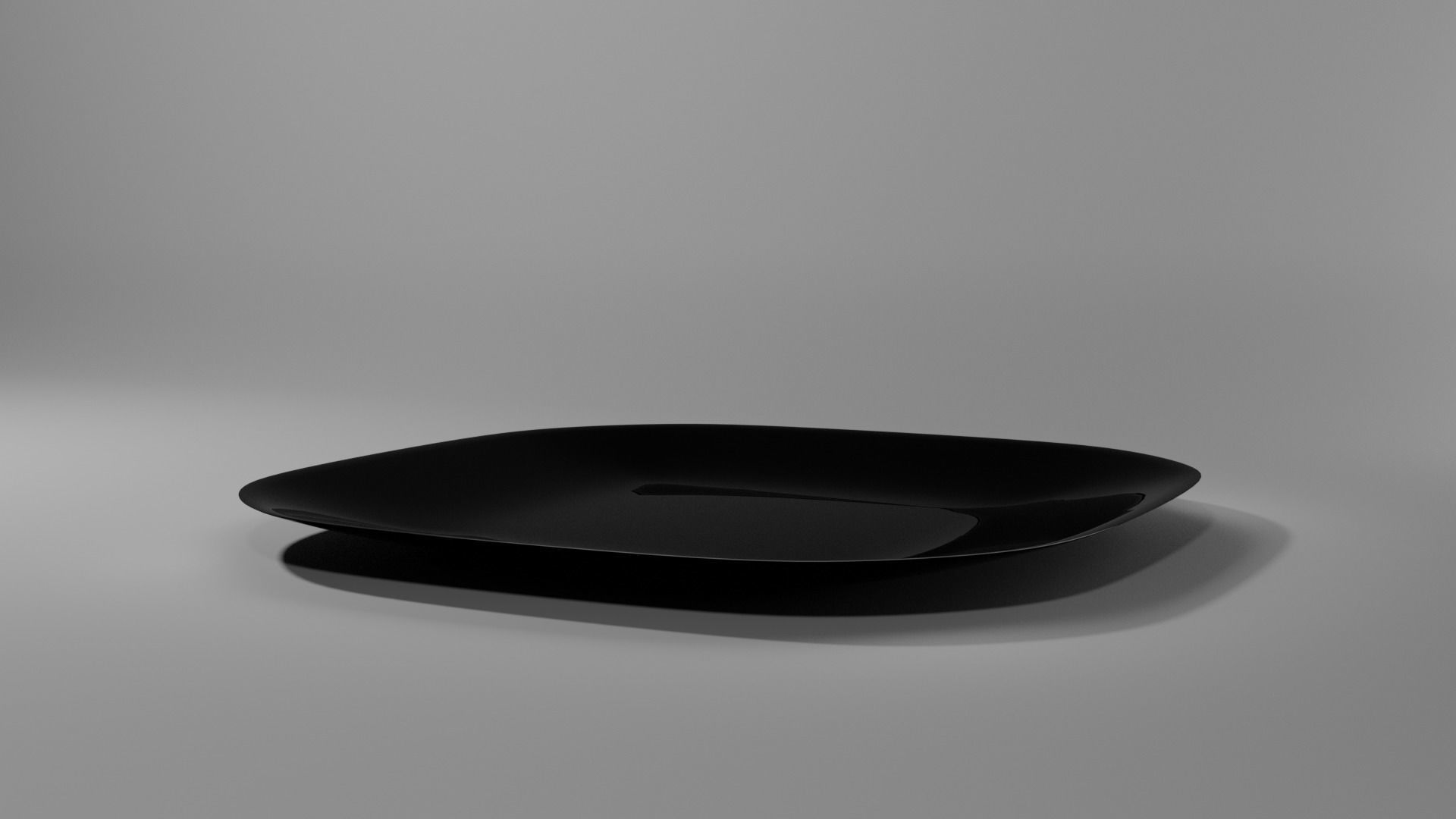 Black plate 3D model_1