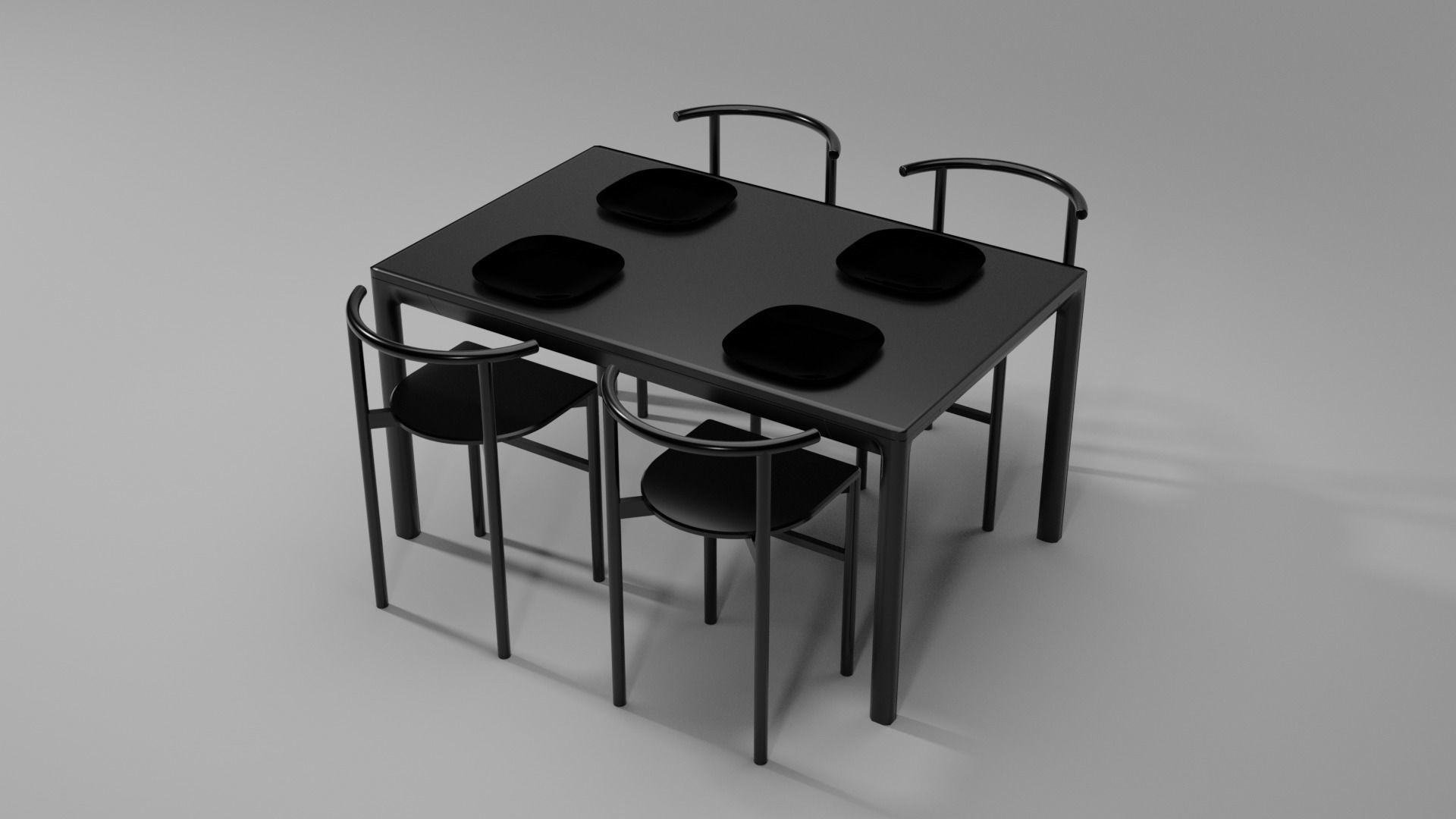 Black plate 3D model_5